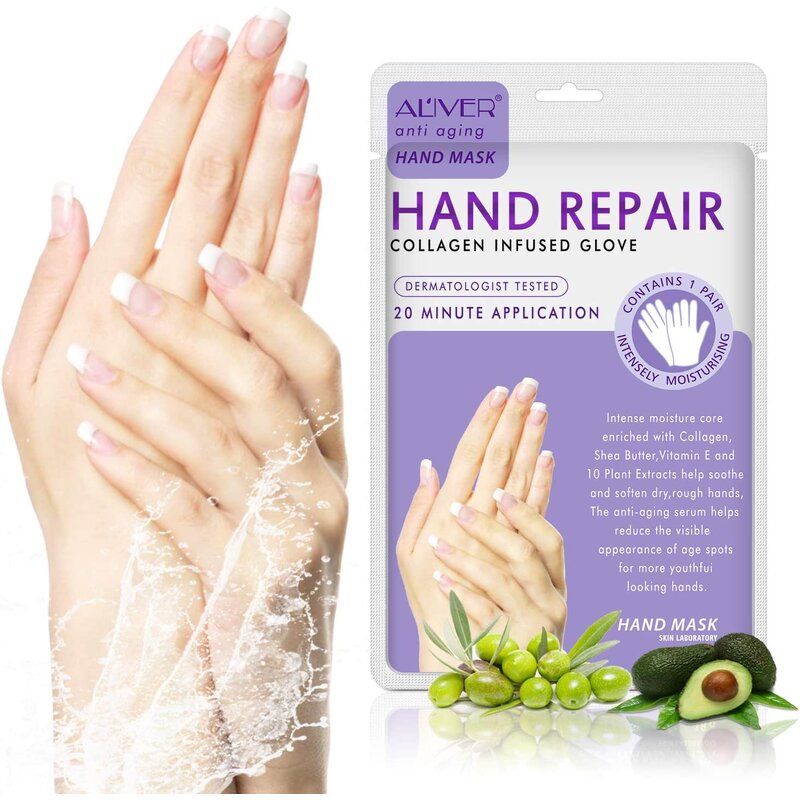Hand Mask Manufacturer - Whitening Anti Aging Shea Butter Gloves Dark Knuckles