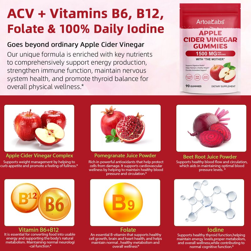 Gummy Manufacturer - Private Label Keto Acv 1500mg Apple Cider Vinegar Weight Loss
