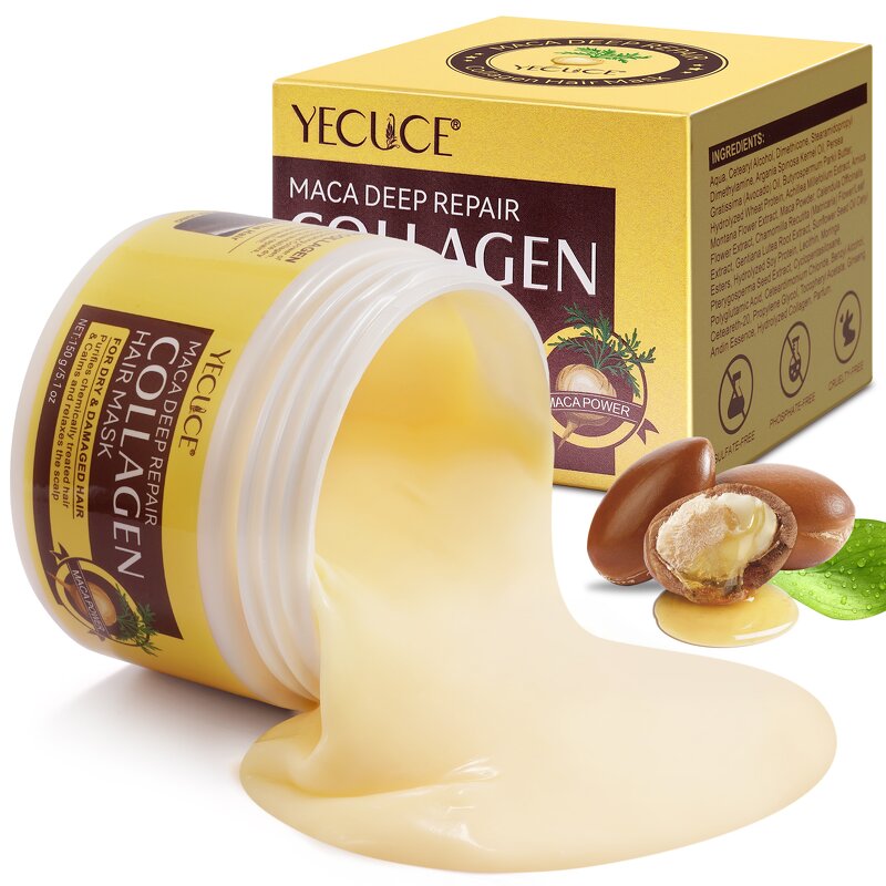 Hair Mask Manufacturer - 150g Avocado Oil Maca Collagen Dry Damaged Hair