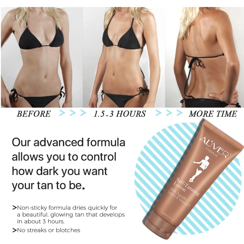 Self Tanning Lotion - Private Label Natural Vegan Peptides Vitamin E Sunless
