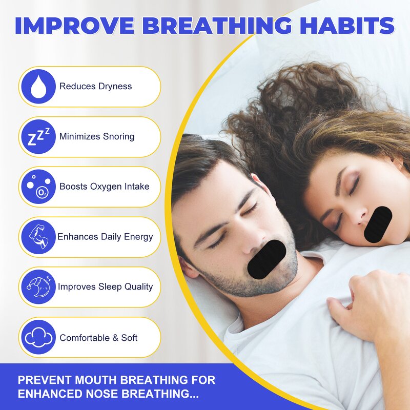 Sleep Strip Manufacturer - Black Lip Shaped Hypoallergenic Anti Snoring Breathing