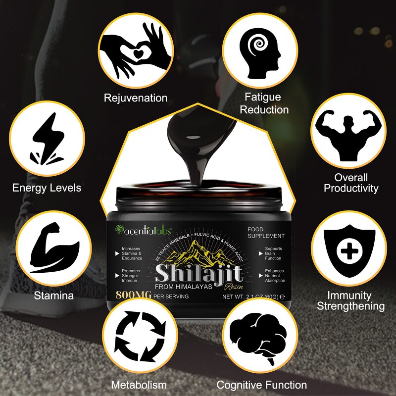 Shilajit Resin - Wholesale 60g Black Gold Grade 100% Pure 85 Trace Minerals
