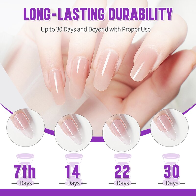 Nail Glue Gel - Natural Long Lasting Multi-function Solid for Press on Nails