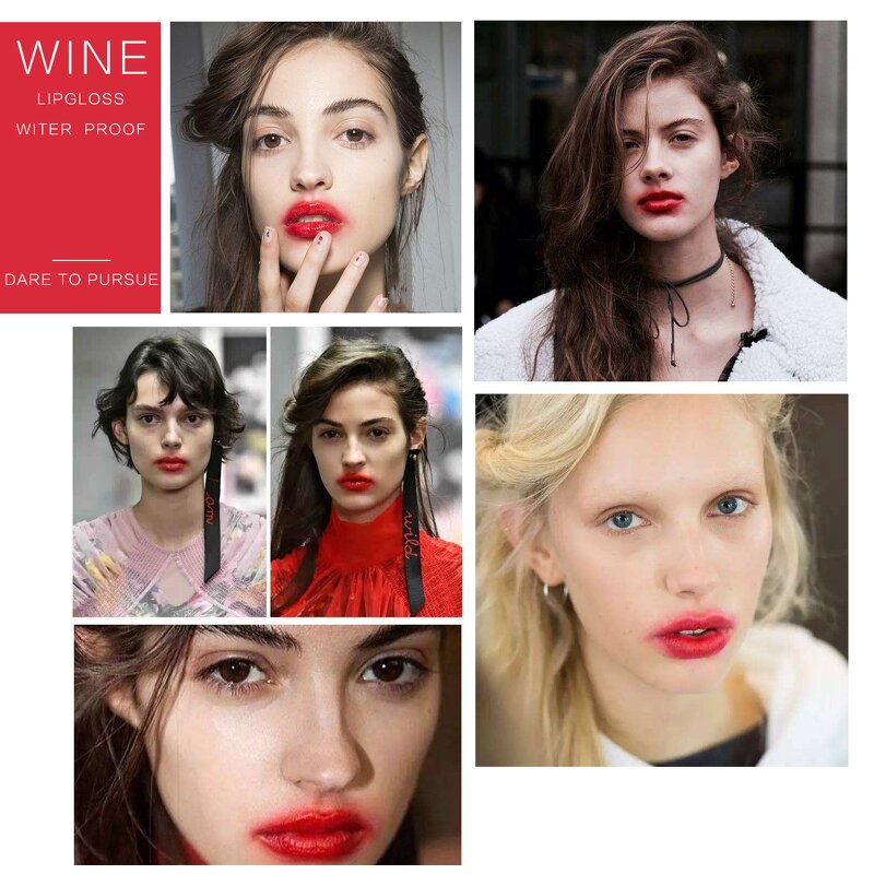 Lip Gloss Manufacturer - Private Label 6 Colors Wine Bottle Waterproof Lip Stain