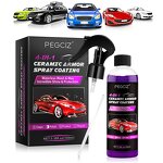 Car Coating Spray - 4 in 1 Paint Scratch Removal Ceramic Wax Waterless Wash