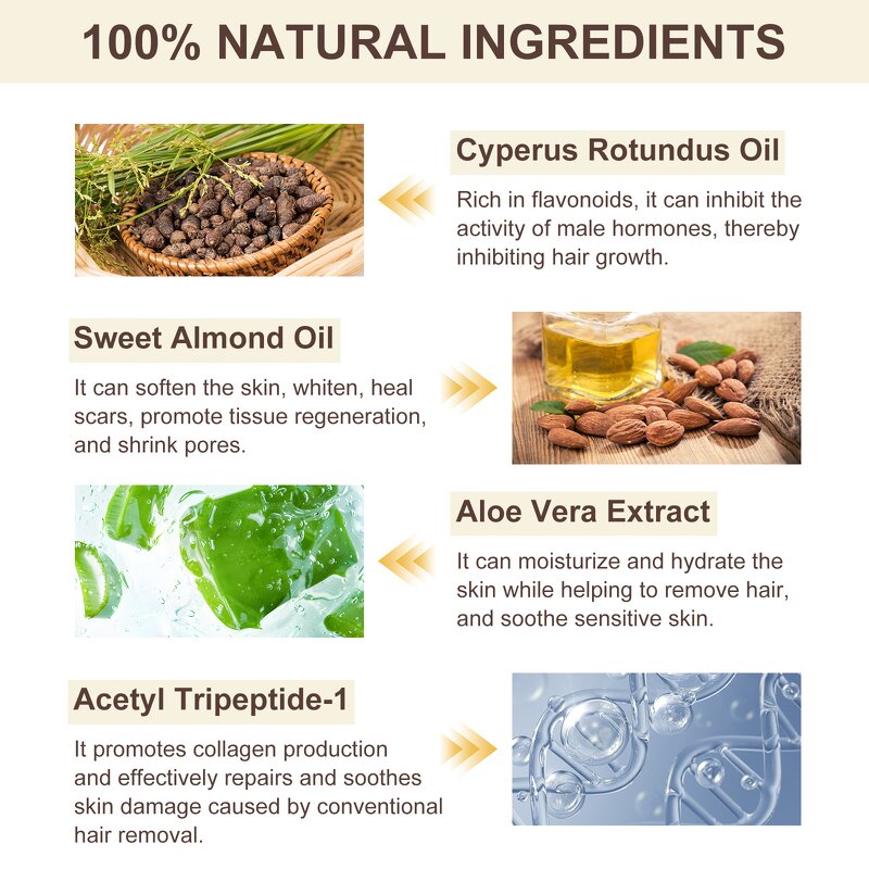 Essential Oil - 60ml Cyperus Rotundus 100% Pure Cold Pressed Hair Removal