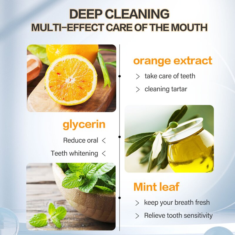 Toothpaste Mousse - 60ml Oral Care Deep Mouth Cleaning Cigarette Teeth Whitening