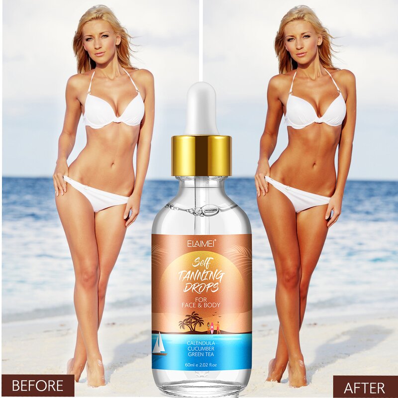 Self Tanner Drop - Private Label Natural Vegan Sunless Tanning Oil Serum