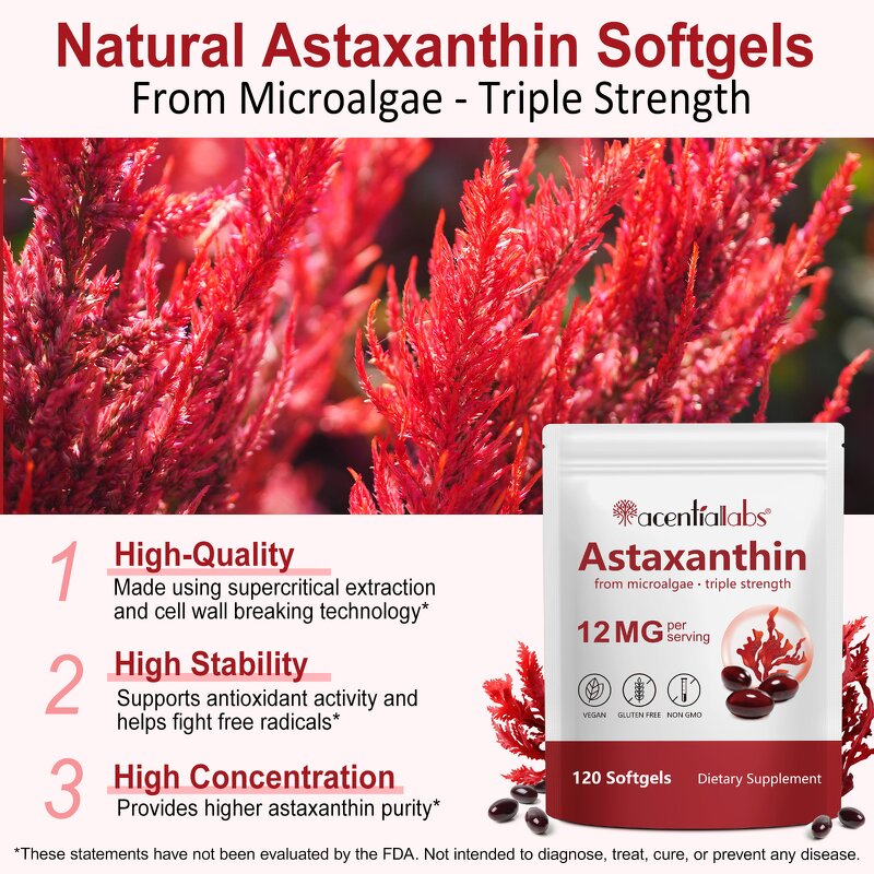Capsule Manufacturer - Wholesale Astaxanthin 120 Capsules Vegan Antioxidant Eye Joint