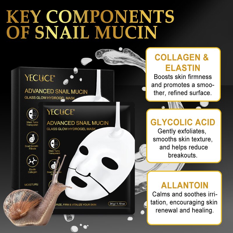 Face Mask Manufacturer - Wholesale 6 Pack Snail Mucin Collagen Sheet Overnight