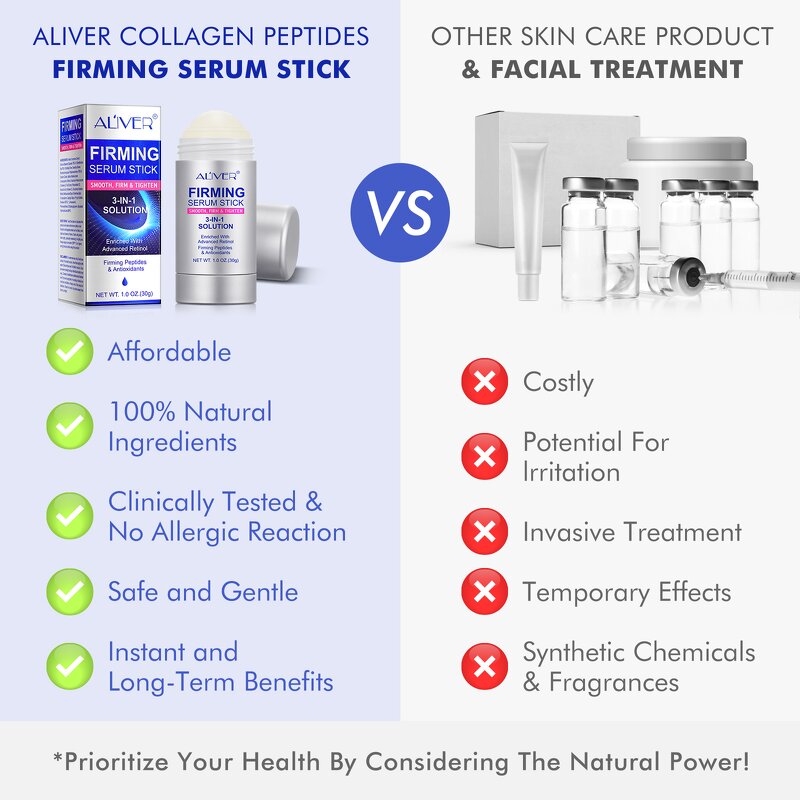 Serum Stick - Retinol Lifting Firming 3 in 1 Peptides Anti Wrinkle Moisturizer
