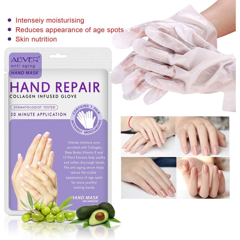 Hand Mask Manufacturer - Whitening Anti Aging Shea Butter Gloves Dark Knuckles