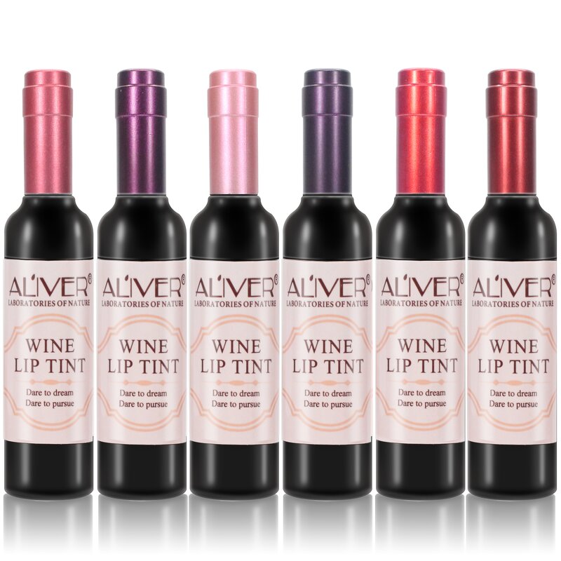 Lip Gloss Manufacturer - Private Label 6 Colors Wine Bottle Waterproof Lip Stain