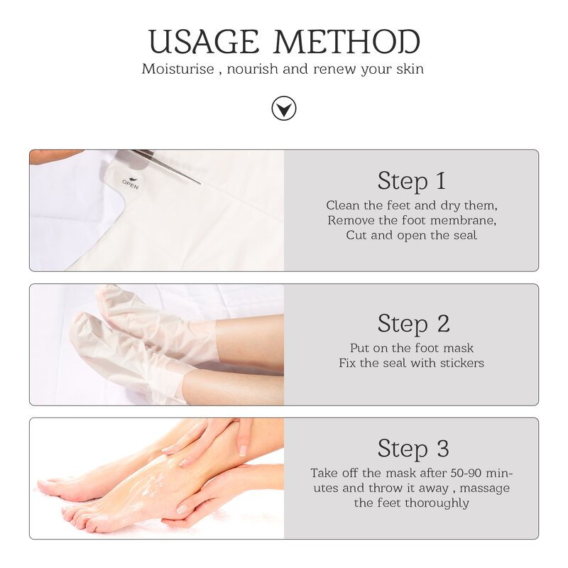 Foot Mask Manufacturer - Chemical Deep Nourishing Exfoliating Rose Spa Socks