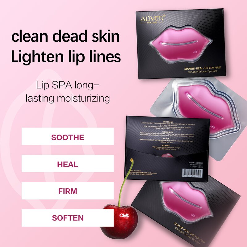Lip Mask Manufacturer - Cherry Extract Exfoliate Softening Collagen Infused