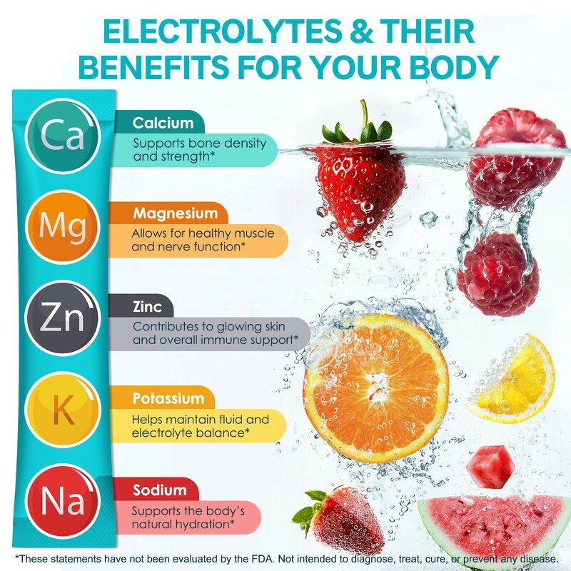 Electrolyte Powder - Private Label OEM 30 Sticks Natural Organic Vitamin Hydration