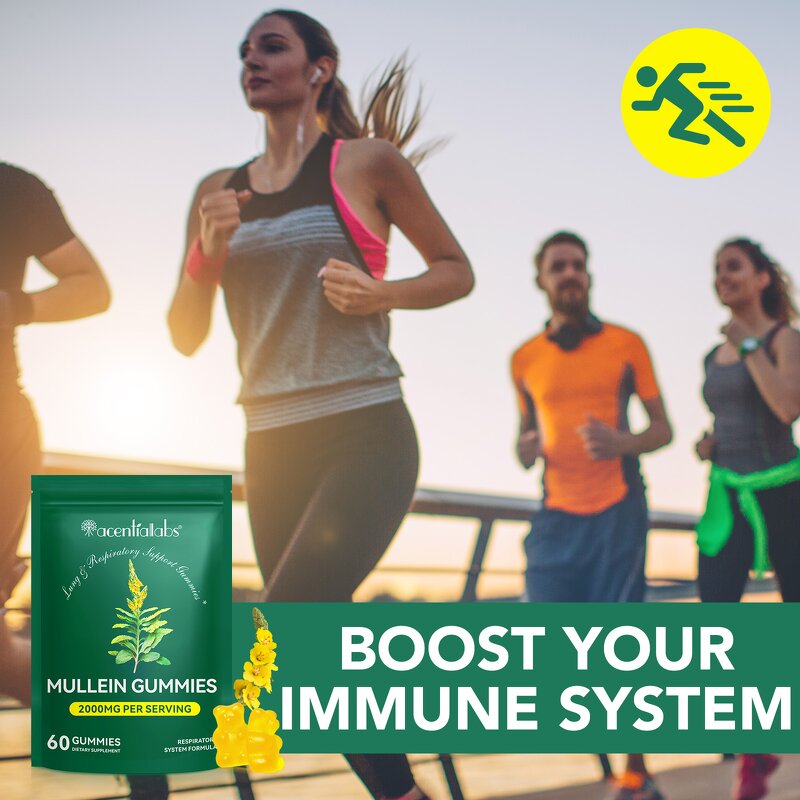 Gummy Manufacturer - Vegan Mullein Leaf 2000mg Lung Respiratory Herbal Supplement