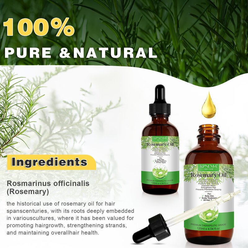 Rosemary Oil - 120ml Pure Natural Organic Cold Pressed Hair Growth Extract