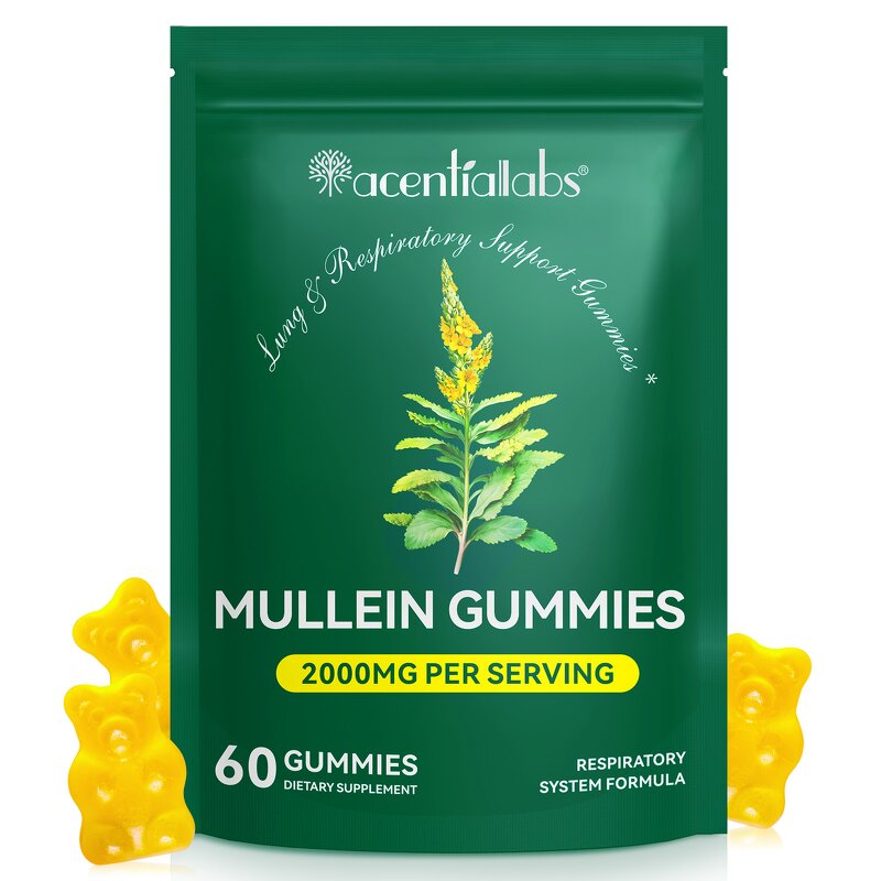 Gummy Manufacturer - Vegan Mullein Leaf 2000mg Lung Respiratory Herbal Supplement