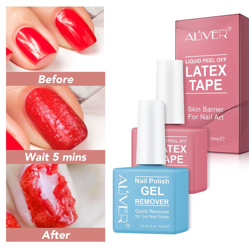 Liquid Latex Tape - Pink Peel Off Skin Barrier Fast Nail Polish Remover