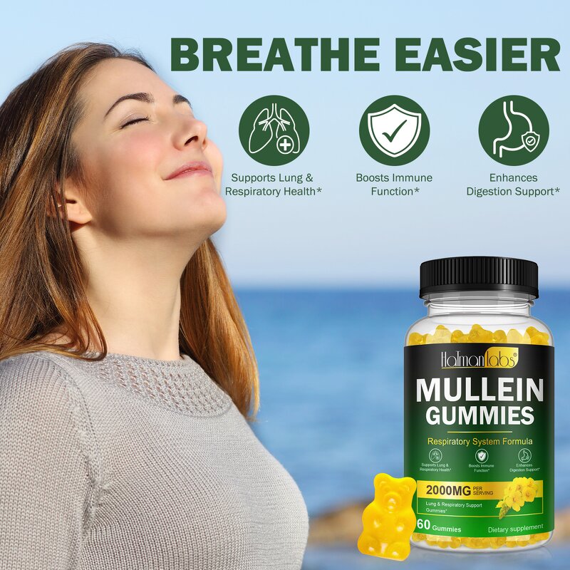 Gummy Manufacturer - Private Label Mullein Leaf Extract Lung Cleanse Detox Organic