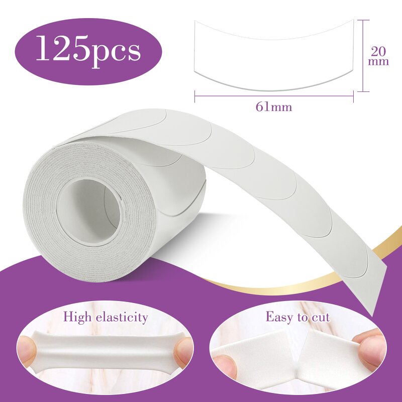 Lash Patch Manufacturer - 125pcs Medical Tape Silicone Foam Under Eye Gel Pads