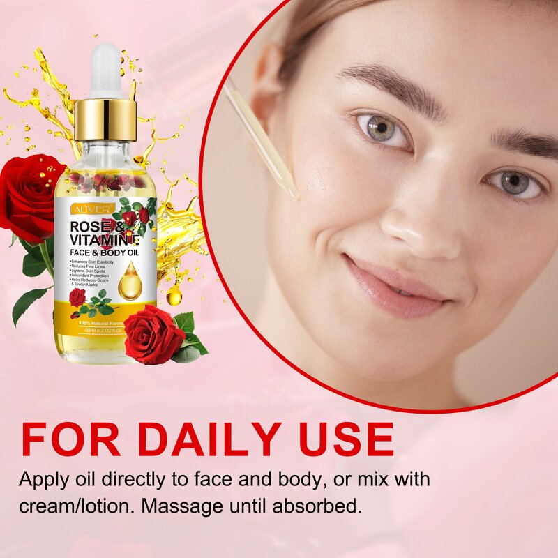 Rose Oil Manufacturer - Private Label Organic Vitamin E Skin Brightening Anti-Aging