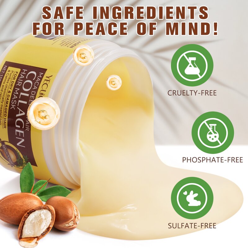 Hair Mask Manufacturer - 150g Avocado Oil Maca Collagen Dry Damaged Hair