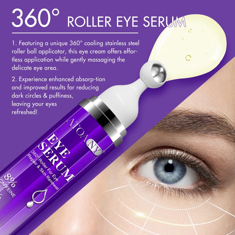 Eye Serum Manufacturer - Private Label 8% Caffeine Retinol Roller Massage Ball