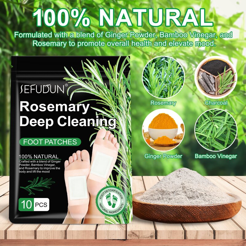 Foot Patch Manufacturer - 100% Natural Rosemary Bamboo Detox Slimming Better Sleep