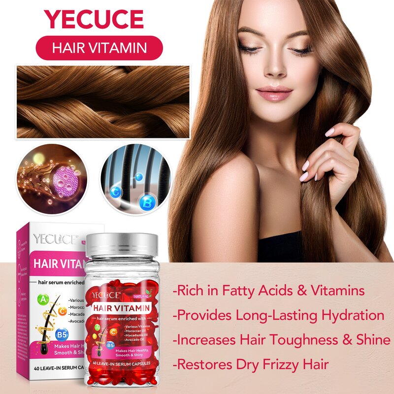Hair Vitamin - Wholesale No Rinse Serum Capsules Vitamin E Frizzy Damaged