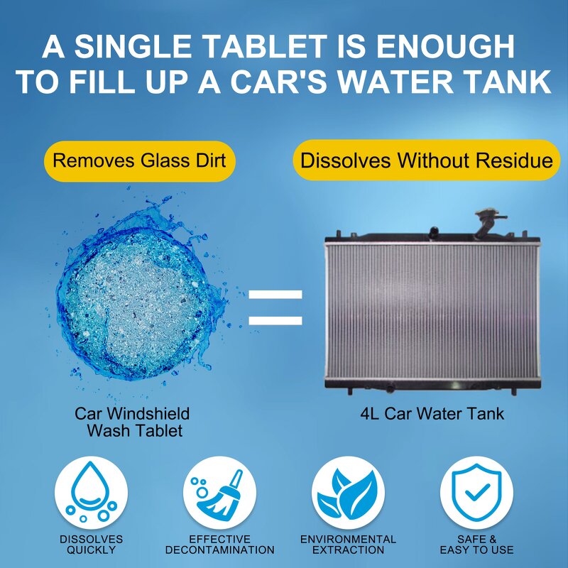 Windshield Tablet - Wholesale 100pcs Concentrated Washer Fluid Solid Glass Cleaner