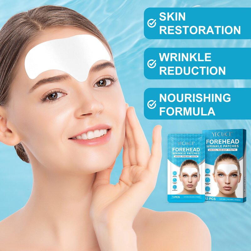 Wrinkle Patch - Wholesale 12 Patchs Collagen Silicone Forehead Anti Wrinkle Remover