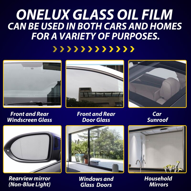 Car Glass Cleaner - Automobile Windscreen Stain Removal Oil Film Remover