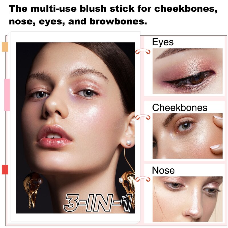 Makeup Stick - Multi Beauty Face Nose Blush Contour Bronzer Highlighter Brush
