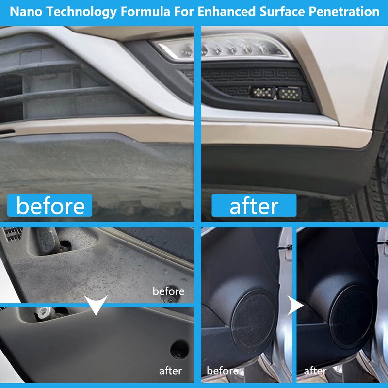 Plastic Restorer - OEM Auto Interior Exterior Back to Black Gloss Coating