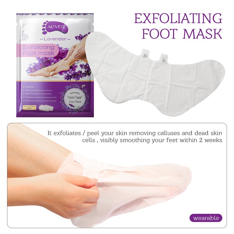 Foot Mask Manufacturer - Lavender Peeling Hydrating Anti-Wrinkle Cracked Heels