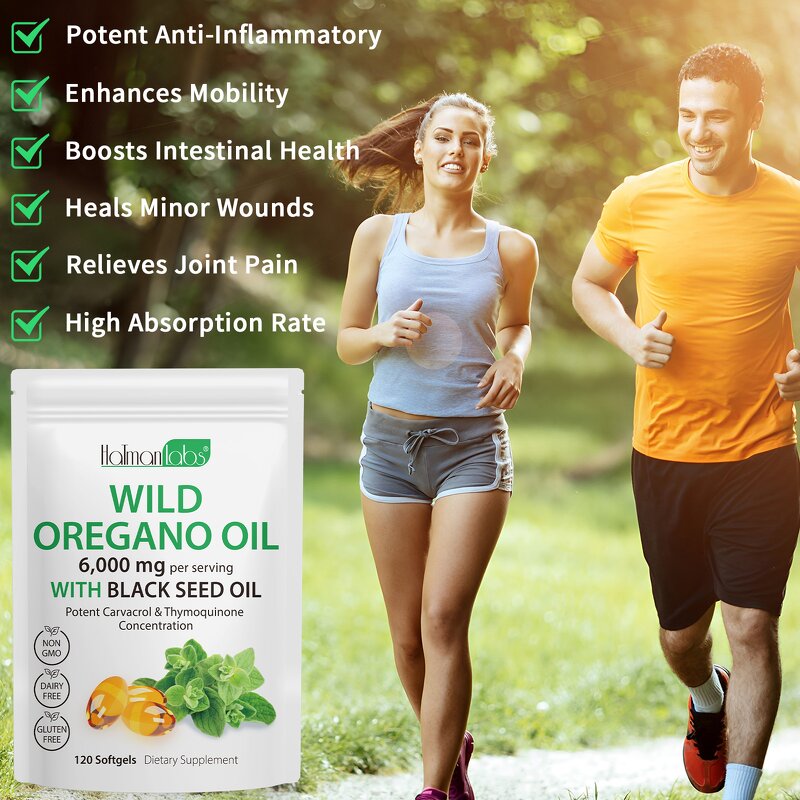 Softgel Manufacturer - Private Label Oregano Oil 6000mg with Black Seed Oil Organic