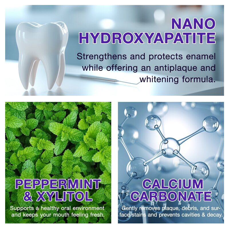 Toothpaste Tablet - Private Label Color Correcting No Fluoride for Kids Organic