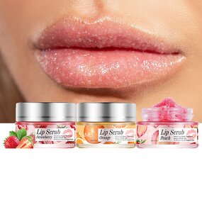 Lip Mask Manufacturer - Wholesale Orange Peach Strawberry Lip Scrub Balm Vegan