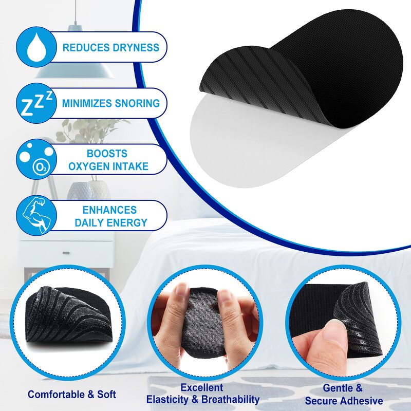 Sleep Strip Manufacturer - 42 Patches Lip Shaped 3 Inch Hypoallergenic Breathable