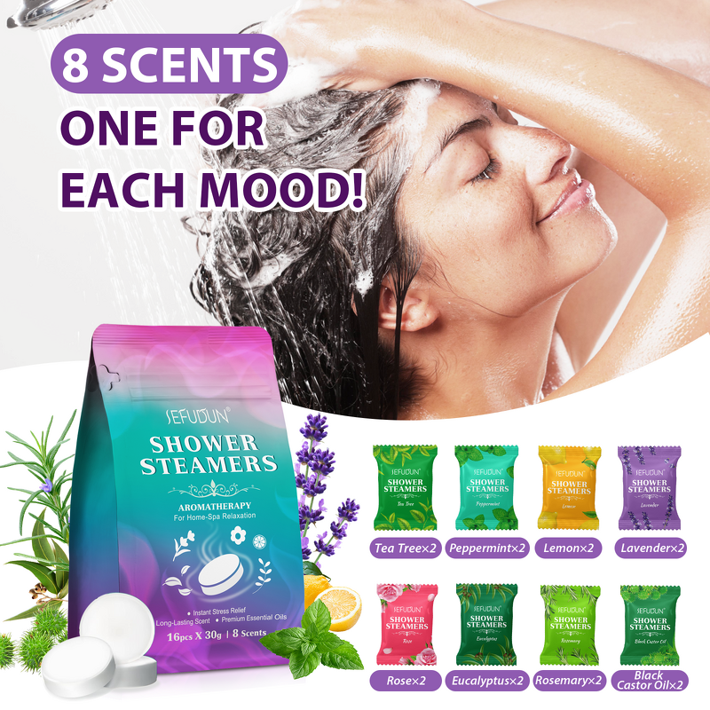 Bath Bomb Manufacturer - Private Label 16 Pack Lavender Aromatherapy Shower Steamers