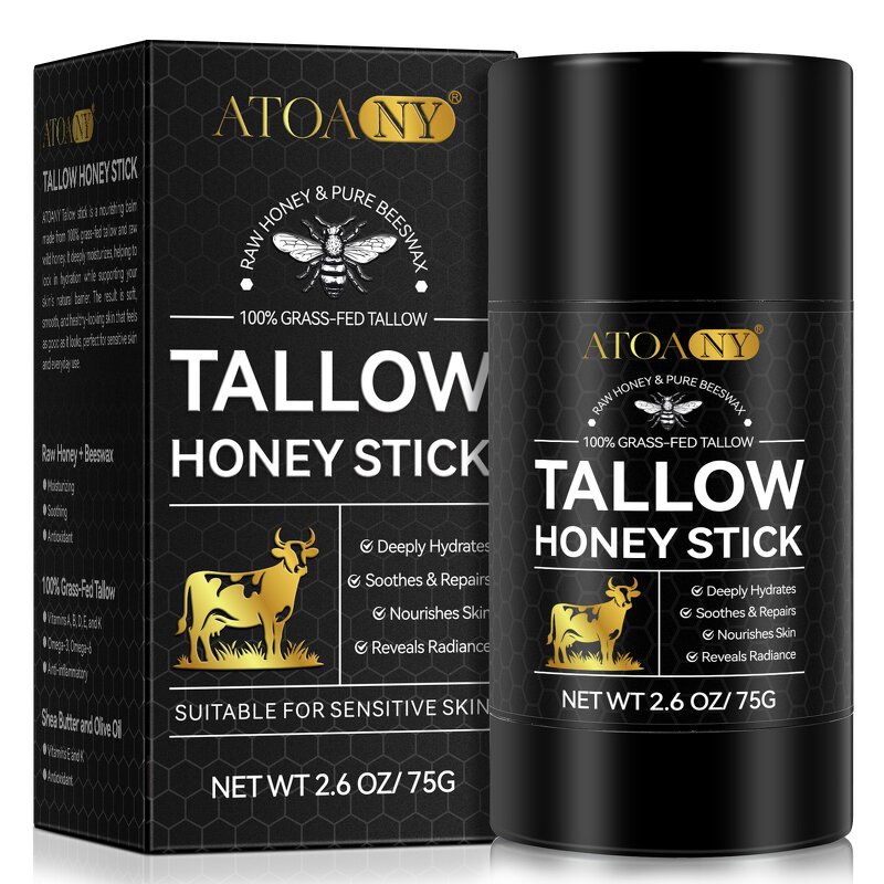 Tallow Balm Stick - ATOANY 75g Grass Fed Honey Shea Butter Olive Oil Dry Skin