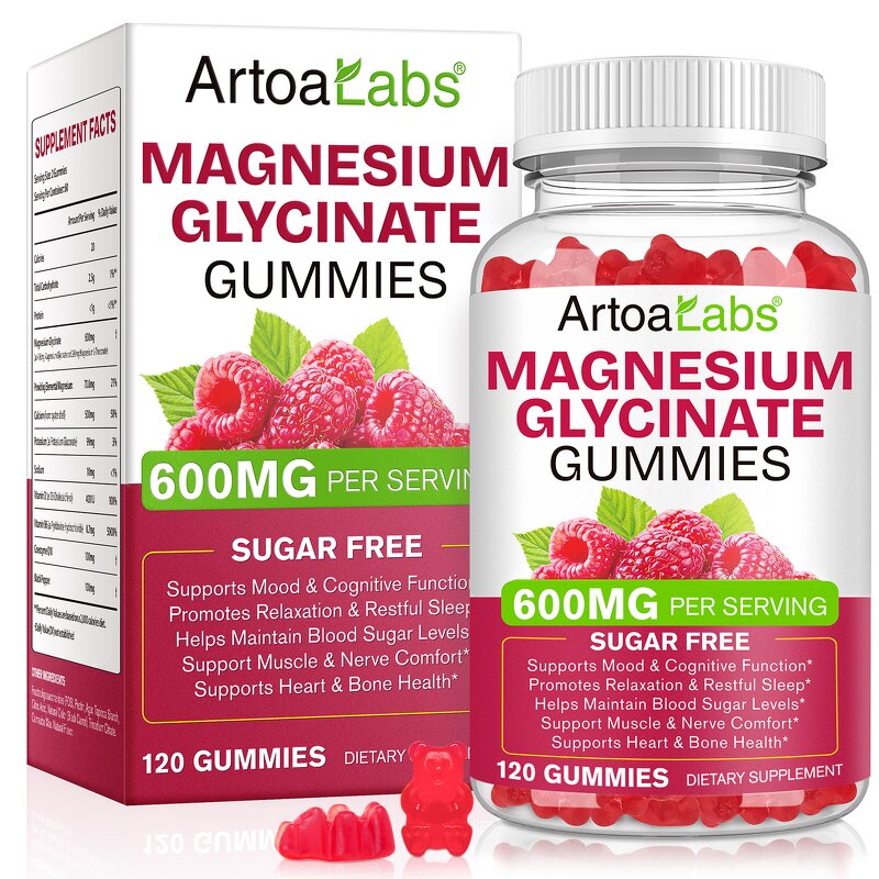 Gummy Manufacturer - ArtoaLabs Magnesium Glycinate 120pcs Calcium VitD3 B6