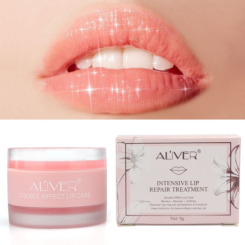 Lip Scrub Balm - ALIVER Natural Fruit 2in1 Moisturizing Exfoliating Lip Repair