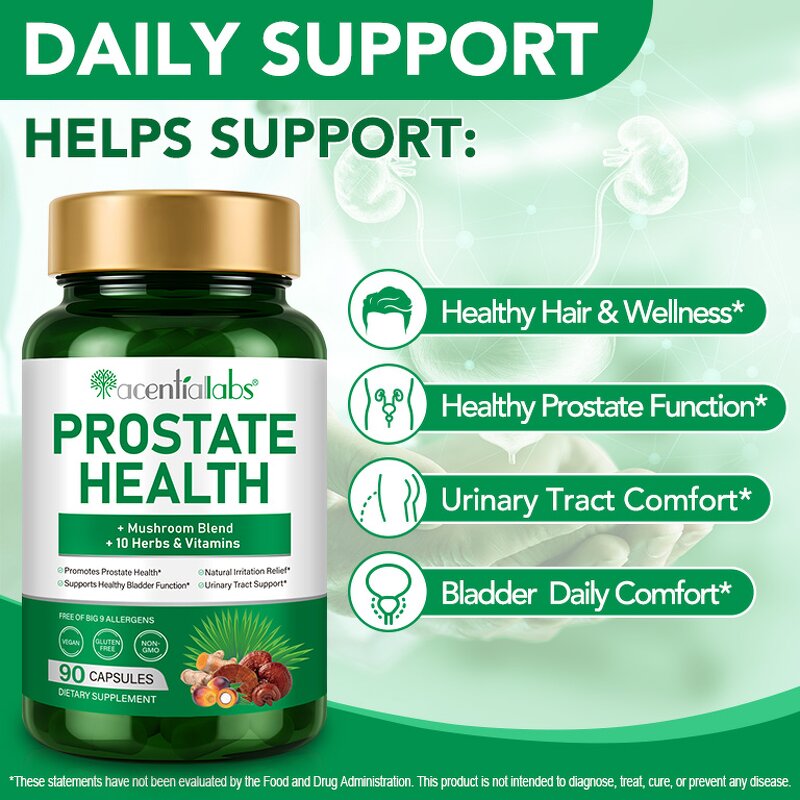 Capsule Manufacturer - Acentiallabs Prostate 90p Saw Palmetto Zinc Selenium Male