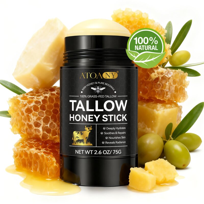 Tallow Balm Stick - ATOANY 75g Grass Fed Honey Shea Butter Olive Oil Dry Skin