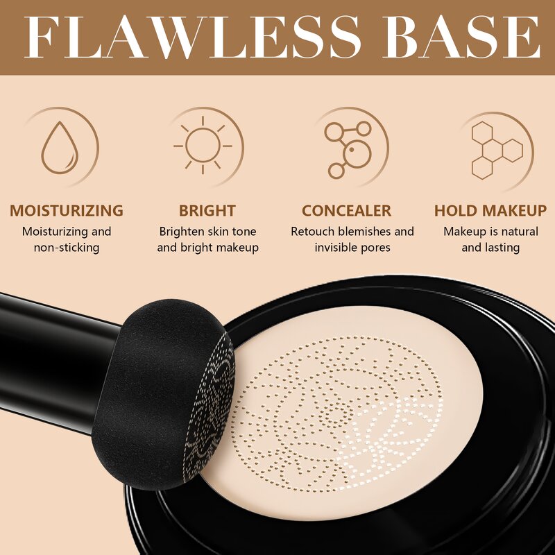 Cushion Foundation - Aliver Semi-Matte Lightweight Nourishing Elastic Glass Skin