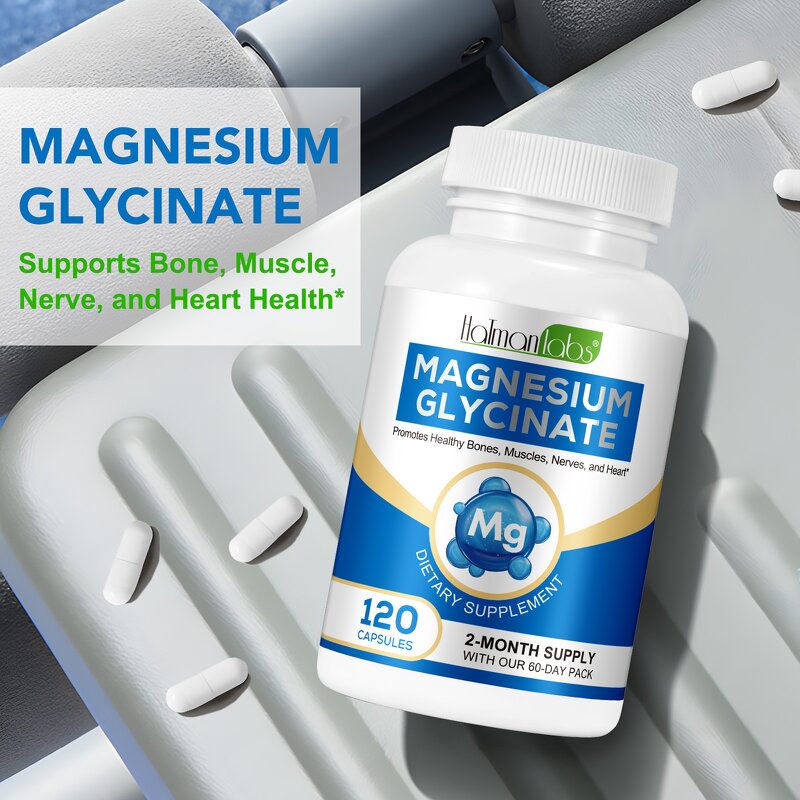 Capsule Manufacturer - Hatmanlabs Magnesium Glycinate 120p Bone Muscle Heart