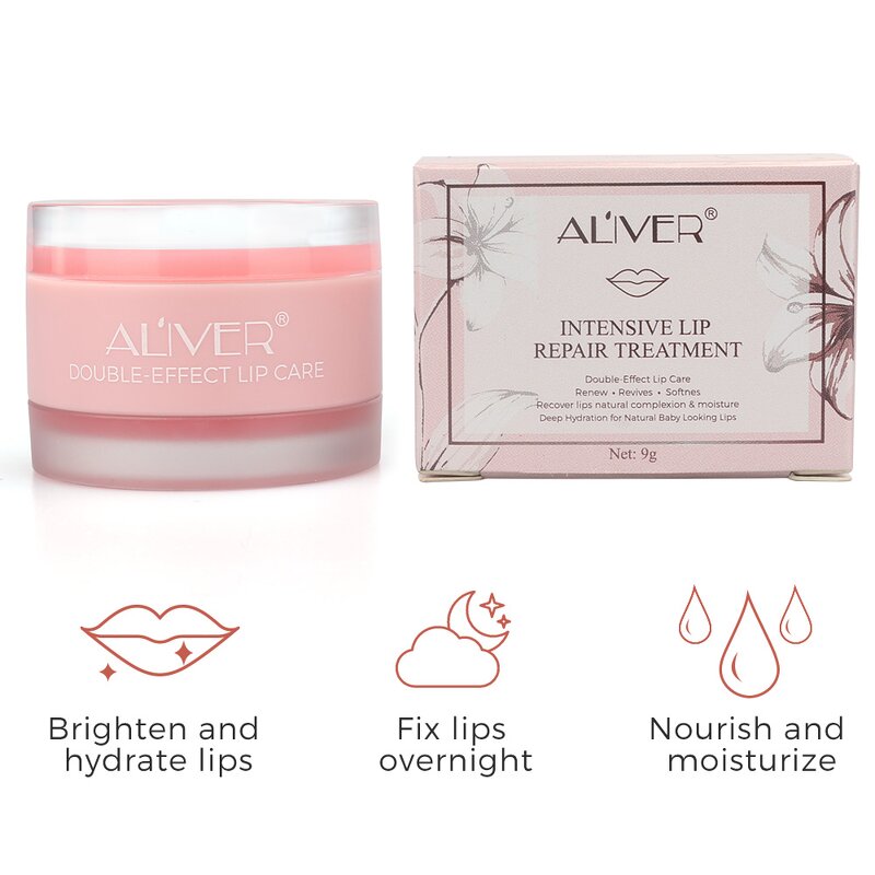 Lip Scrub Balm - ALIVER Natural Fruit 2in1 Moisturizing Exfoliating Lip Repair